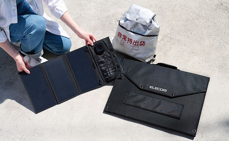 USB Type-Cポート搭載ソーラー充電器シリーズ：非常時