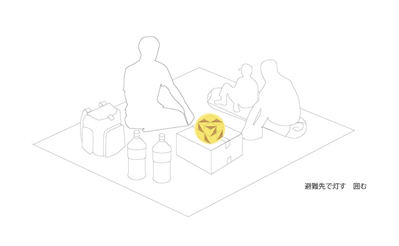 積み木照明：非常時