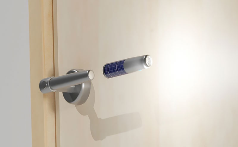 ライト一体型ドアノブ：非常時