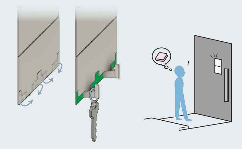 マグネットメモ/マグネットサイン【ツタエルシート】：日常時